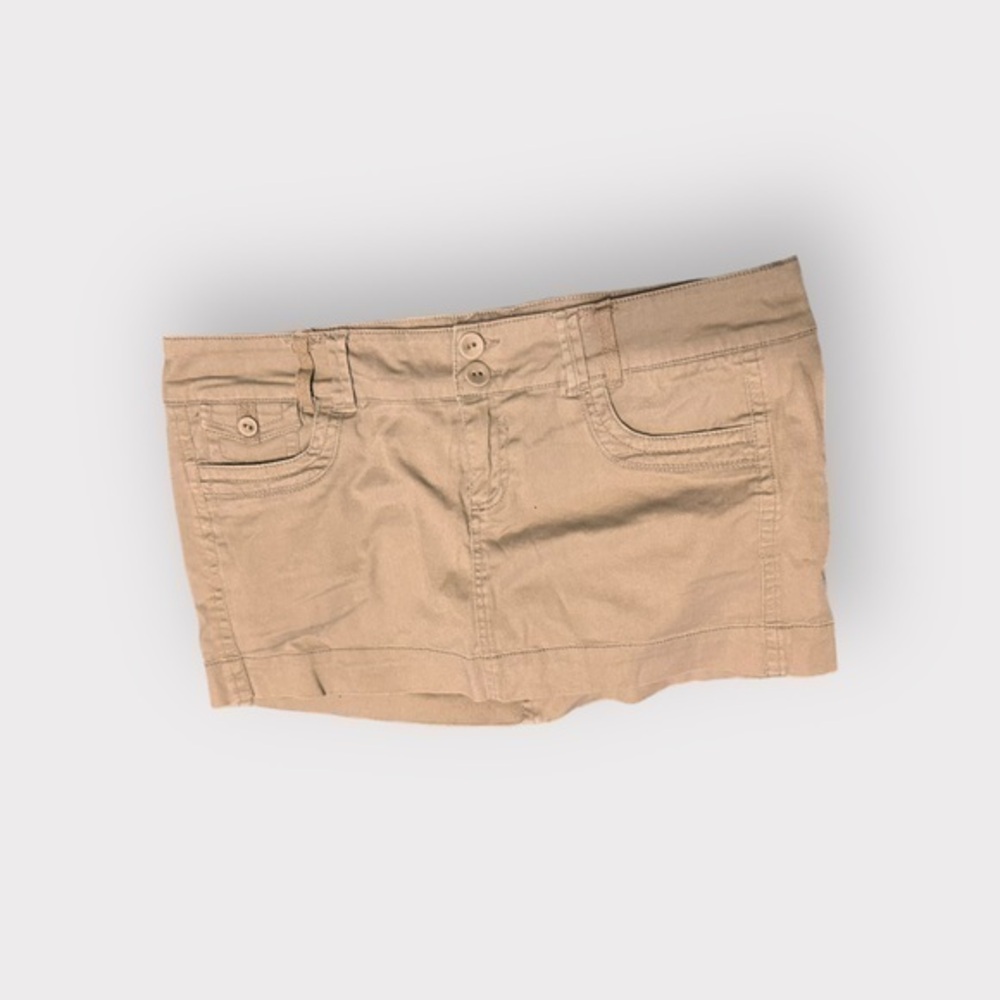 Khaki Mini Skirt 97% Cotton 13 Early 2000’s Vintage